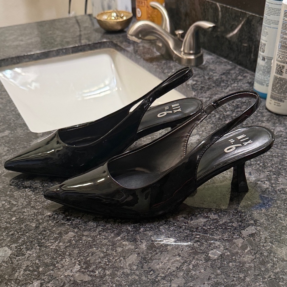 Elegant Black Slingback Heels